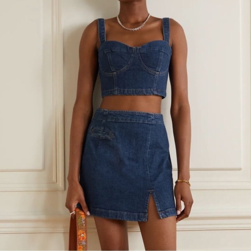 Reformation Freda high rise mini skirt